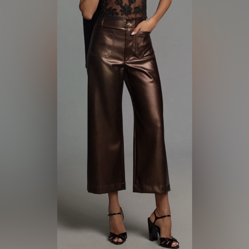 Anthropologie brown shimmer pants